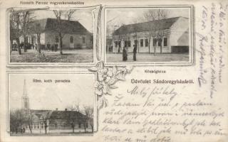 Sándoregyháza with the shop of Ferenc Németh, Divald (fl)