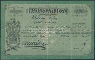 1899 Vadászati jegy / Shooting licence