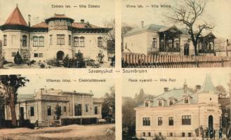 Savanyúkút Power station, Villa Post, Villa Ebbeke, Villa Vilma