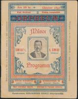 1892 Első Fővárosi Orpheum programfüzet / First Capital Music Hall programm booklet