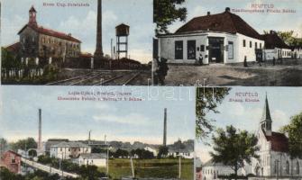 Lajtaújfalu (Neufeld) with jute factory, the Medinger chemical works and the shop of Friedrich Bábita