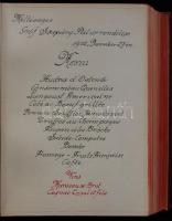 1902 Müller Antal az Országos Kaszinó és a Park klub vendéglőse által készített alkalmi ebédek étren...