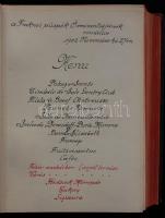1902 Müller Antal az Országos Kaszinó és a Park klub vendéglőse által készített alkalmi ebédek étren...