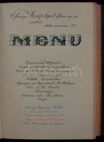 1905 Müller Antal az Országos Kaszinó és a Park klub vendéglőse által készített alkalmi ebédek étren...