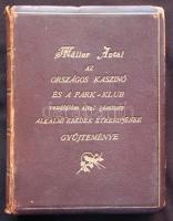 1905 Müller Antal az Országos Kaszinó és a Park klub vendéglőse által készített alkalmi ebédek étrendjének gyűjteménye 115 kézzel beírt oldalon. Minden oldal egy külön ebéd menüsora az ebéd dátumával a megrendelők neveivel. A vendégek között megtalálható a magyar politikai és gazdasági elit szinte egésze. Rendkívül érdekes anyag. Aranyozott egyedi egészbőr-kötéses könyv (gerinc javított) / 1902 Collection of menus cooked by Antal Müller renovn chef and restaurant ovner of his age. More than hundred hand-written menus in French with the names and titles of the orderers who were from the highest class of society. Politicans, noblemen, clerics... Full leather binding. 20x25 cm