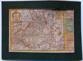 Homann, Johann Baptist (1663-1724): Liechtenstein térképe. Színezett rézmetszet /  Map of Liechtenstein. Colored etching 30x20 cm