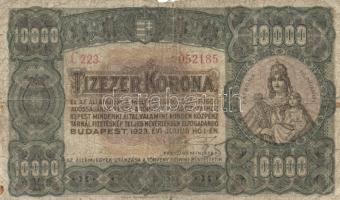 1923. 10.000K "Magyar Pénzjegynyomda Rt." T:IV
