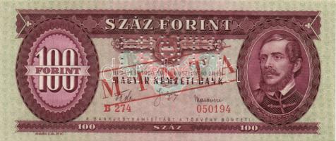 1960. 100Ft "MINTA" perforáció és felülnyomás T:I