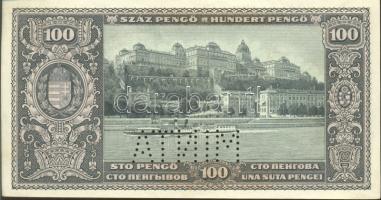 1926. 100P "E000-000000" sorozattal és sorszámmal, vízjellel valamint "MINTA" pe...