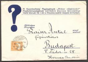 1929,a szombathelyi agglegények "Mikor Nősülünk" asztaltársaságának számozott meghívója. Alkalmi borítékban.