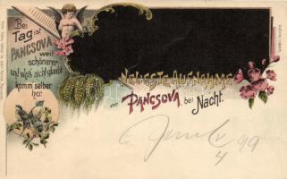 1899 Pancsova at night, humour litho