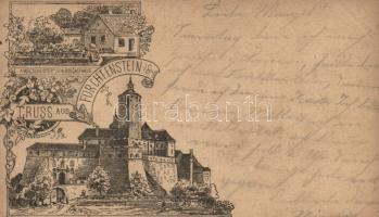 1895 (!) Fraknó (Forchtenstein) with the hotel of A. Wegscheider (Rb)