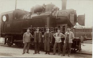 Locomotive, real photo, Budapest
