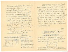 1944 Cholnoky Jenő földrajztudós saját kézzel írt családi levele a háború eseményeire utalásokkal. 4...