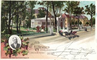 Vienna Restaurant Weigl, Dreher park litho (EK)
