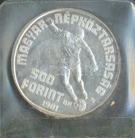1981. 500Ft Ag "Labdarúgó VB-egy alakos" T:1 plasztik tokban
