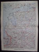 1943 Az északnyugati hadszíntér térképe / map of the Northwest front 44x32 cm