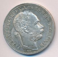 1887KB. 1Ft Ag "Barokk címer" T:2/2- ph