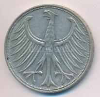 NSZK 1951F 5M Ag T:2- 
GFR 1951F 5 Mark Ag C:VF