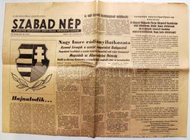1956 október 29. Szabad Nép c. folyóirat száma a forradalom híreivel és Nagy Imre rádiónyilatkozatával