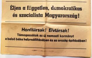 1956 október 29. Szabad Nép c. folyóirat száma a forradalom híreivel és Nagy Imre rádiónyilatkozatáv...