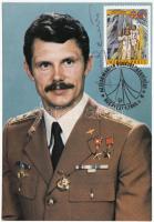 1980 Első Szovjet Magyar Közös űrrepülés képeslap Farkas Bertalan aláírásával