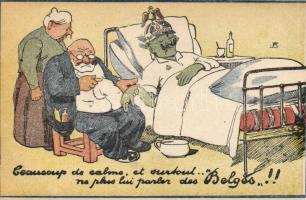 French propaganda, Military WWI, humour, Wilhelm II