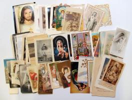 95 db szentkép sok lithóval és néhány csipkéssel / holy cards