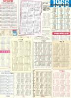 15db klf külföldi kártyanaptár a hatvanas évekből