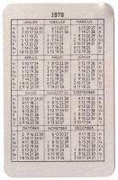 1978 Észak-Budai Áfész alumínium lemeznaptár 10,5x6,5cm