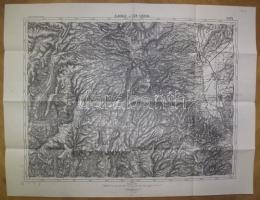 cca 1940 K.u.K. Militärgeographisches Institut Oláhfalu és Csik-szereda katonai térképe 47x63cm