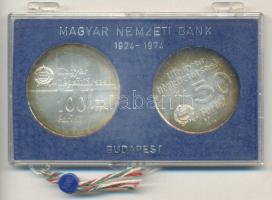 1974. 50Ft Ag + 100Ft Ag "50 éves az MNB" T:BU eredeti MNB plombált plasztiktokban!