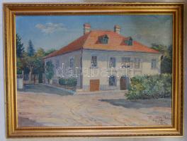 1934 Fogarasy A. jelzéssel - Felvidéki utcarészlet olaj,vászon  55×70 cm.Keretben.
