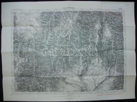 cca 1910 K.u.K. Militärgeographisches Institut Kézdivásárhely katonai térképe 47x63cm