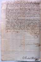 1745 Vallási ügyben kelt levél Mária Terézia és Batthyány Lajos Bobok Miklós saját kezű aláírásával ...