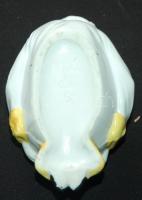 Cca 1960 Sitzendorf porcelán, női bohócot ábrázoló kis tálka, sz:11 cm