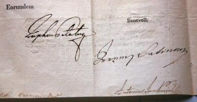 1812 Helytartótanácsi leirat József nádor, Latinovics János, és Jankovich Antal saját kezű aláírásai...