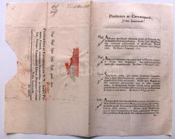 1812 Helytartótanácsi leirat József nádor, Latinovics János, és Jankovich Antal saját kezű aláírásai...