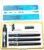 Skribent Mikronorm műszakitoll-készlet eredeti dobozában, magyar nyelvű leírással /
Vintage German t...