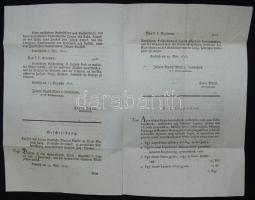 1815 Magyar, német és latin nyelvű hirdetmények, közte zsidó kereskedő kifosztásáról szóló /
1815 An...