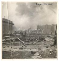 1944 A lebombázott Csepelről készült fotó (behajtva) 13x12,5cm