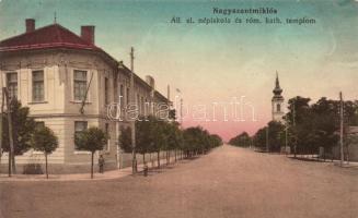 Nagyszentmiklós school and church