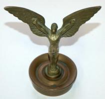 cca 1950 Ikaruszt ábrázoló art deco réz motorháztető dísz / Copper hood ornament 16cm