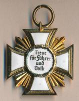 Német 3. Birodalom "NSDAP Szolgálati Érdemérem arany fokozat 15 év után" gyűjtői replika T...