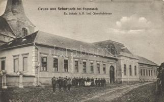 Sárkány (Fogaras) Evangelist school and town hall (EK)