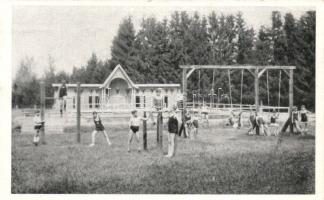 Baldócfürdő children's holiday house, advertisment on backside