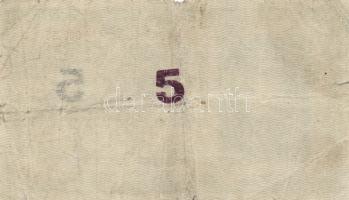 1918. 25K elő és hátlapon lila "5" gumibélyegzés  T:III-