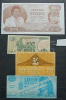 Kis vegyes bankjegy és szükségpénz, reklámpénz gyűjtemény albumba rendezve,közel 100db, köztük jugos...