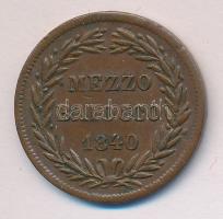 Olasz Államok/Pápai Államok 1840. 1Baj "XVI. Gergely pápa" T:2 ph. Italian states/Papal States 1840. 1 Baiocco "Gregory XVI" C:XF edge error