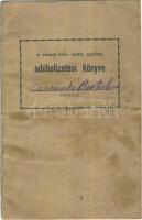 1917-27. "A szepsi római katolikus egyház adóbefizetési könyve" kitöltött